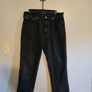 Abercrombie & Fitch Men's Black Straight Jeans 34/32